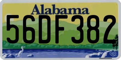 AL license plate 56DF382