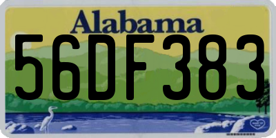 AL license plate 56DF383
