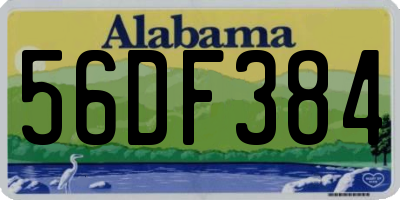 AL license plate 56DF384