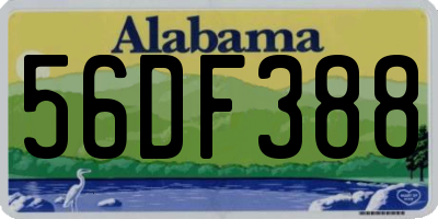 AL license plate 56DF388