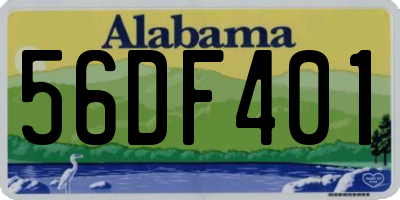 AL license plate 56DF401
