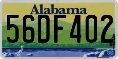 AL license plate 56DF402