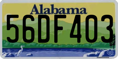 AL license plate 56DF403