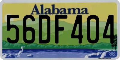 AL license plate 56DF404
