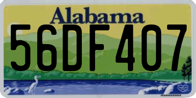 AL license plate 56DF407