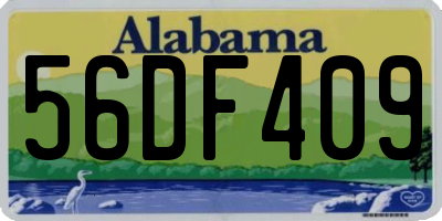 AL license plate 56DF409