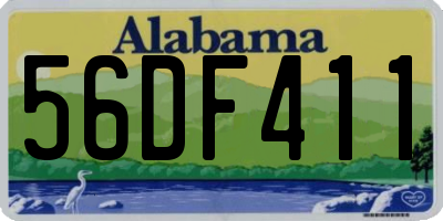 AL license plate 56DF411