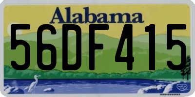 AL license plate 56DF415