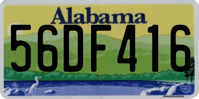 AL license plate 56DF416
