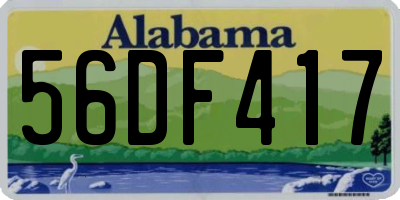AL license plate 56DF417
