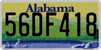 AL license plate 56DF418