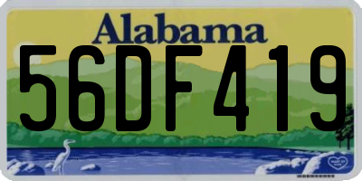 AL license plate 56DF419