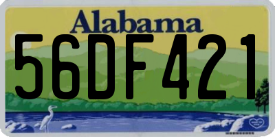 AL license plate 56DF421