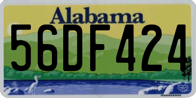 AL license plate 56DF424