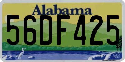 AL license plate 56DF425