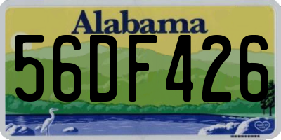 AL license plate 56DF426