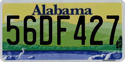 AL license plate 56DF427