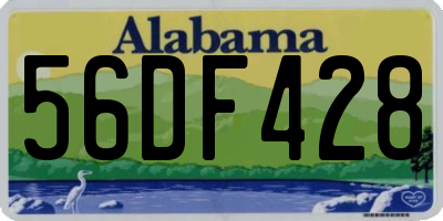 AL license plate 56DF428
