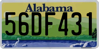 AL license plate 56DF431