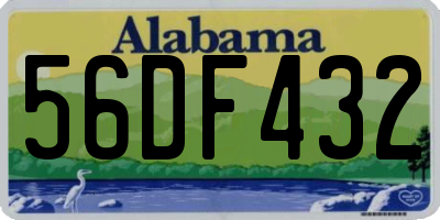 AL license plate 56DF432