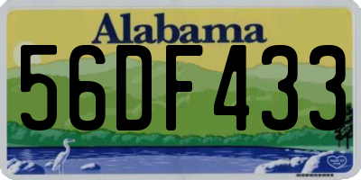 AL license plate 56DF433