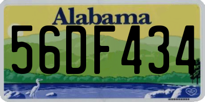 AL license plate 56DF434