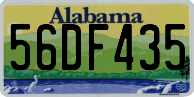 AL license plate 56DF435