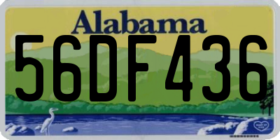 AL license plate 56DF436