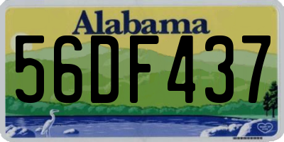 AL license plate 56DF437