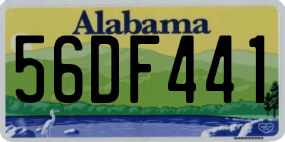 AL license plate 56DF441