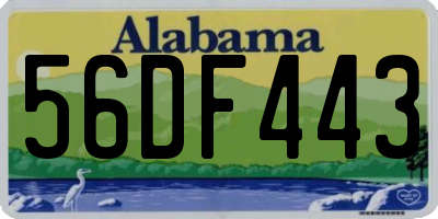 AL license plate 56DF443