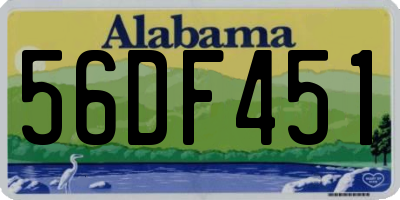 AL license plate 56DF451