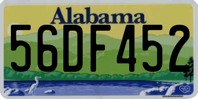 AL license plate 56DF452
