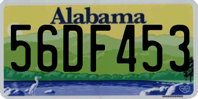 AL license plate 56DF453