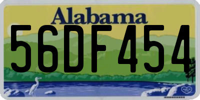 AL license plate 56DF454