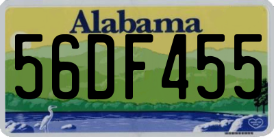 AL license plate 56DF455