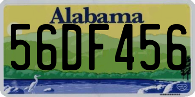 AL license plate 56DF456