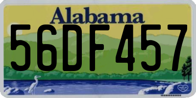 AL license plate 56DF457