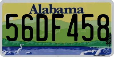 AL license plate 56DF458