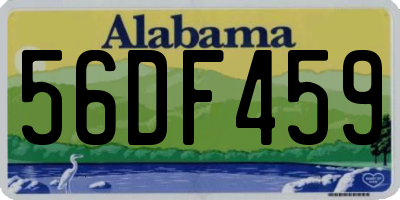 AL license plate 56DF459