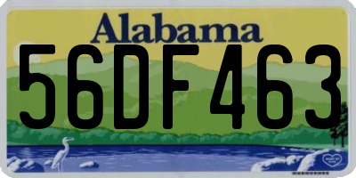 AL license plate 56DF463