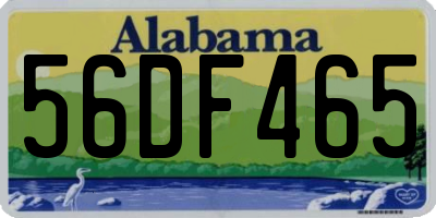 AL license plate 56DF465