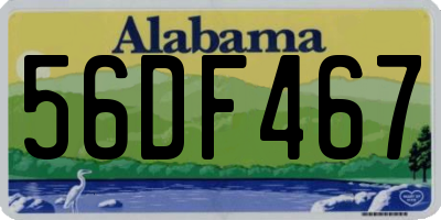 AL license plate 56DF467