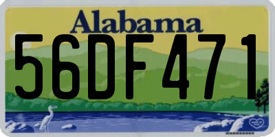 AL license plate 56DF471