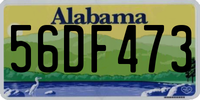AL license plate 56DF473