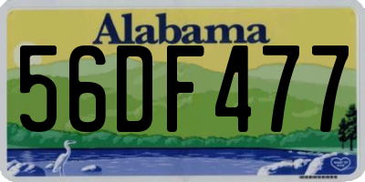 AL license plate 56DF477