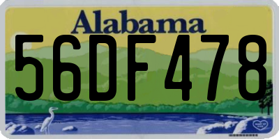 AL license plate 56DF478