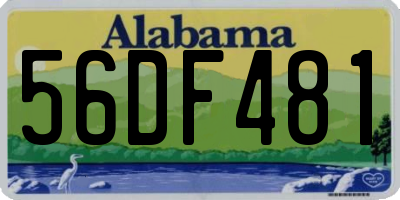 AL license plate 56DF481