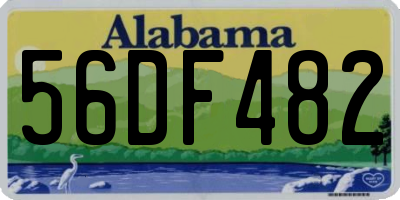 AL license plate 56DF482