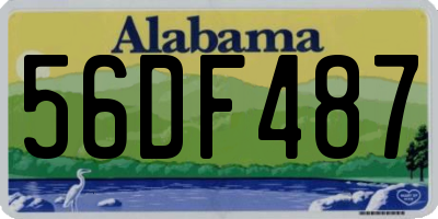 AL license plate 56DF487